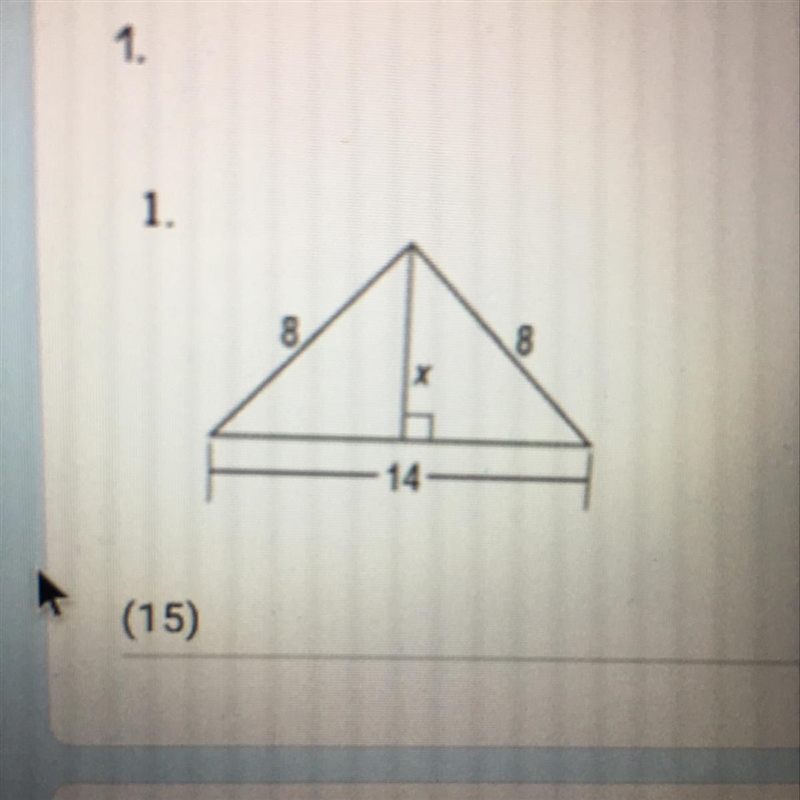 Help me find x but in only simplified radical form-example-1