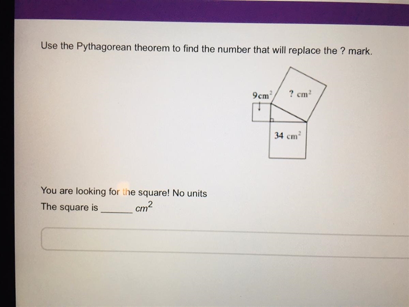 Use the Pythagorean theorem to find the number that will replace the ? mark, 9cm ? cm-example-1