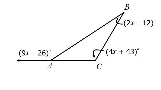 Find m∠C. it is an obtuse triangle-example-1