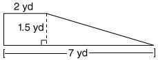 What is the area of the following trapezoid? 13.5 yd 2 3.38 yd 2 6.75 yd 2 8.25 yd-example-1