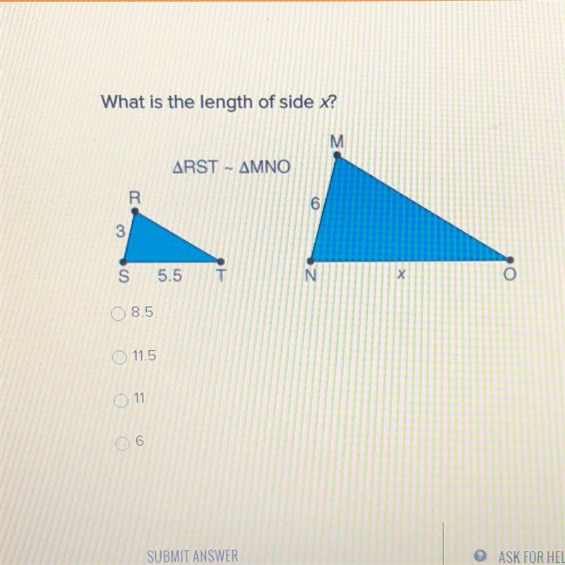 Please please hurry ! What is the length of side X?-example-1