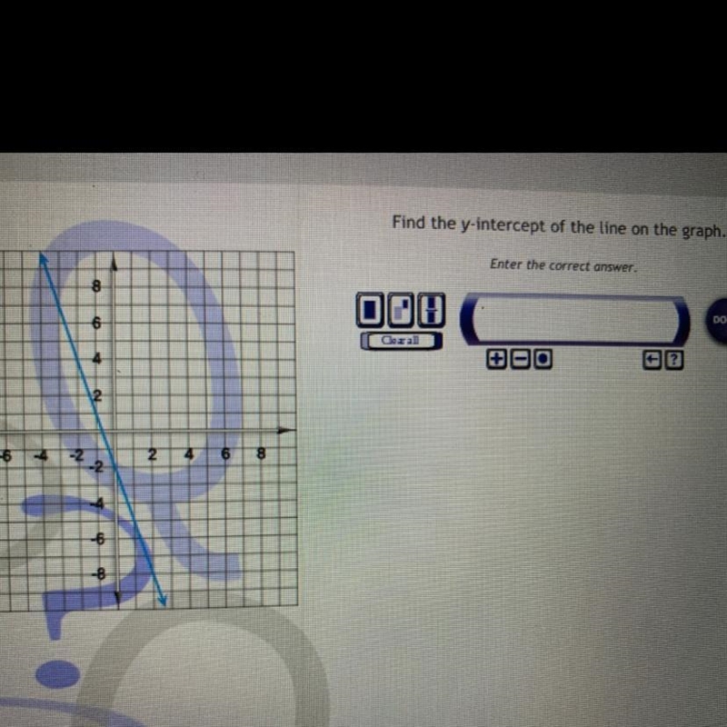 HELPP! Find the y-intercept of the line on the graph. Enter the correct answer-example-1