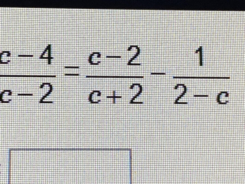 Solve and check: the solution is c=_____ how many extraneous solutions are there? one-example-1