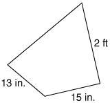 If the perimeter of this quadrilateral is 79 inches, what is the measure of the missing-example-1