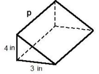 1. Find the surface area of the right triangular prism below. A. 264 in2 B. 246 in-example-2