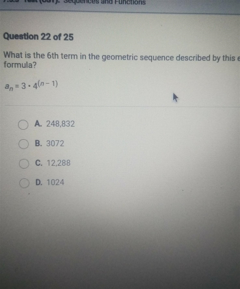 What is the 6th term in the geometric sequence described by this explicit formula-example-1