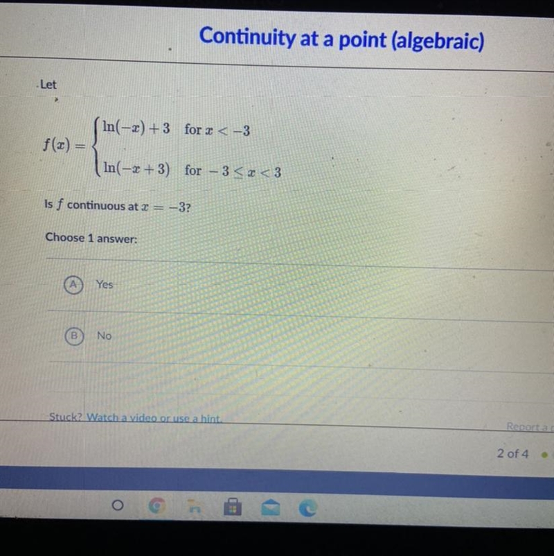 Is f continuous at x= -3?-example-1