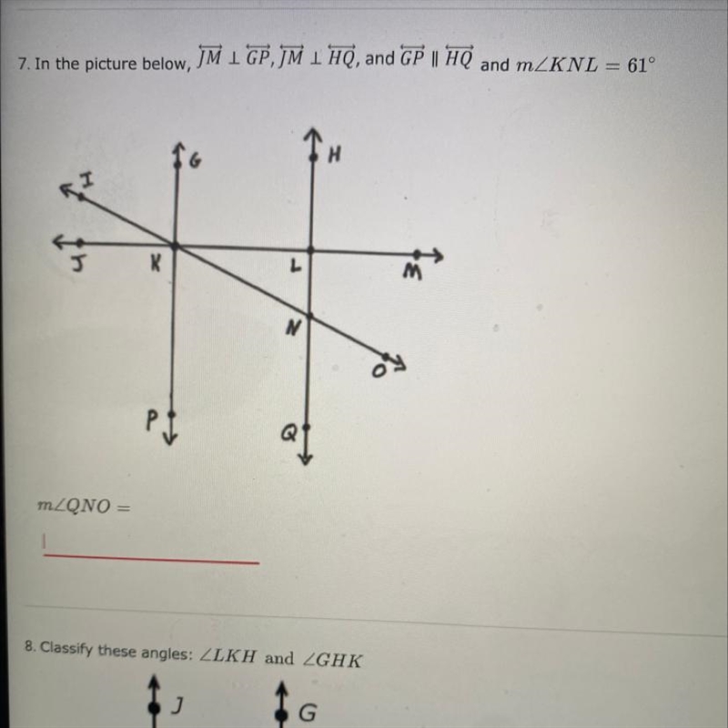 Solve for angle QNO. Please help asap.-example-1