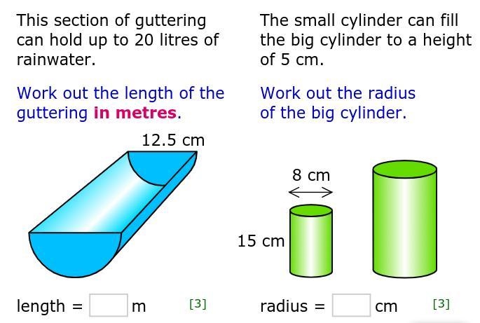 Volume of 2 different cylinders-example-1