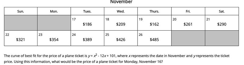 Ming would like to buy a plane ticket so she can visit her family this Thanksgiving-example-1