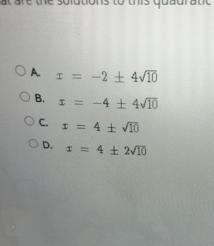 What are the solution to this quadratic equation? x² + 13 = 8x + 37 ​-example-1