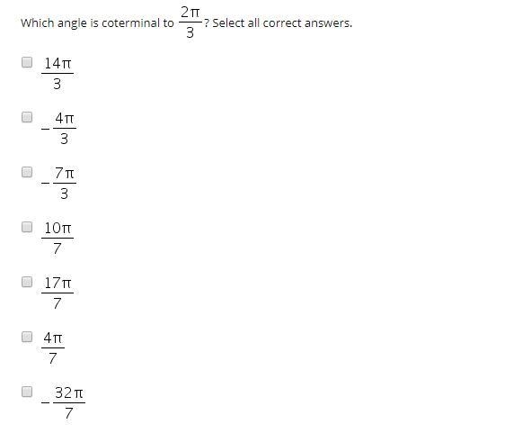 Which angle is coterminal to 2pi/3-example-1