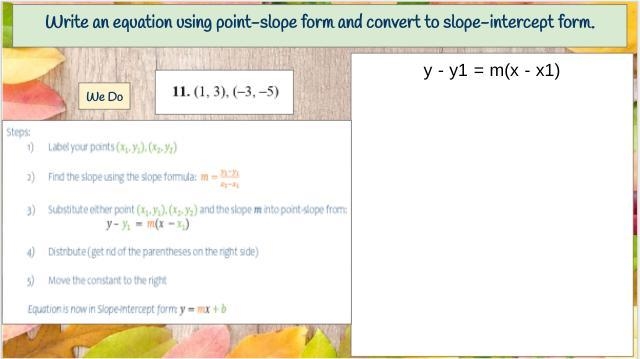 Please look at the slope and write the equation for each problem... Answer this correctly-example-3