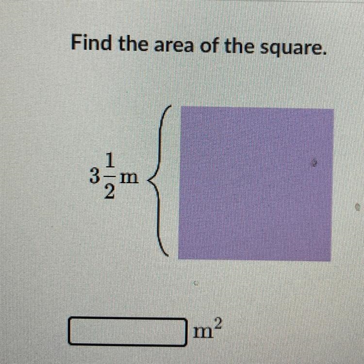 Find the area of the square. 3 3-m m2 Help please ASAP-example-1