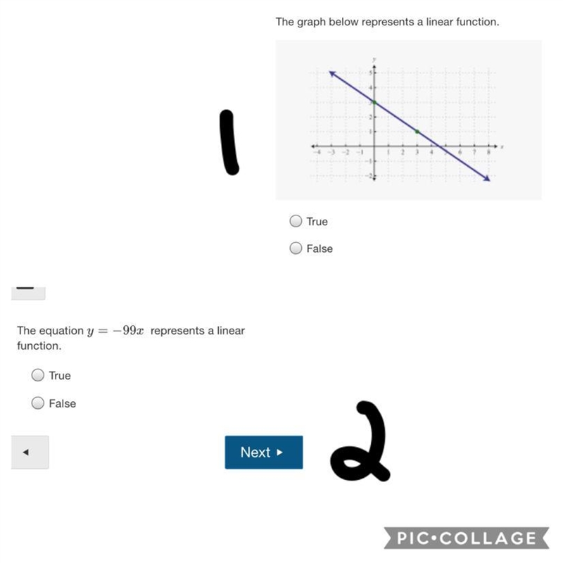 Can someone help me these are two separate questions. True or false-example-1