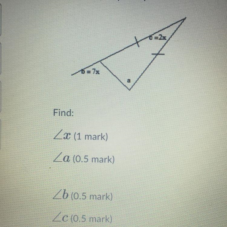 PLEASE HELP MEE I need help finding x a b and c-example-1