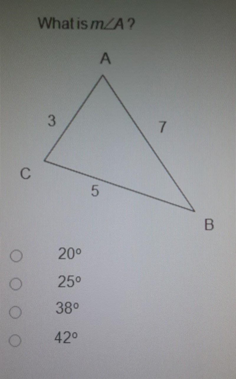 What is the measure of angle a?​-example-1