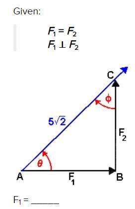 F1 = ____ (5√2)/2 10 5 5√2-example-1