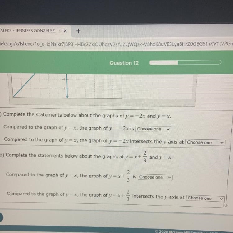 Complete the statements below about the graphs of y=-2x and y=x-example-1