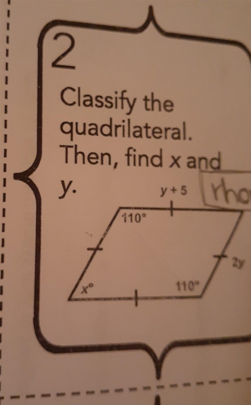 I need help with properties of rhombus, rectangles and squares ​-example-1