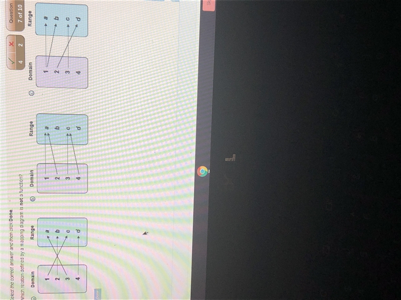 Which relation defined by a mapping diagram is not a function?-example-1