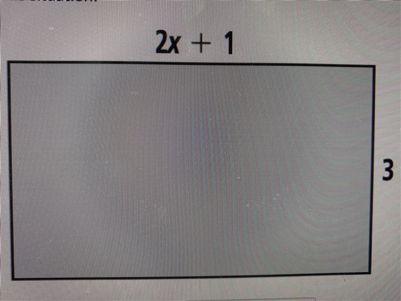 Possible values for the area A of the rectangle shown are 12 <= A <= 36 Write-example-1