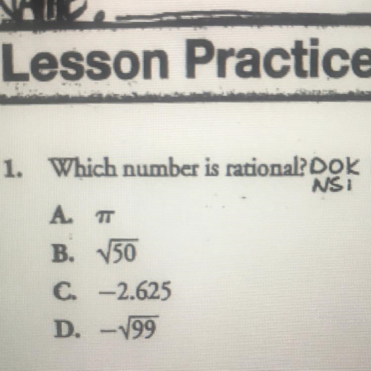 Which number is rational?? Someone help me pls-example-1