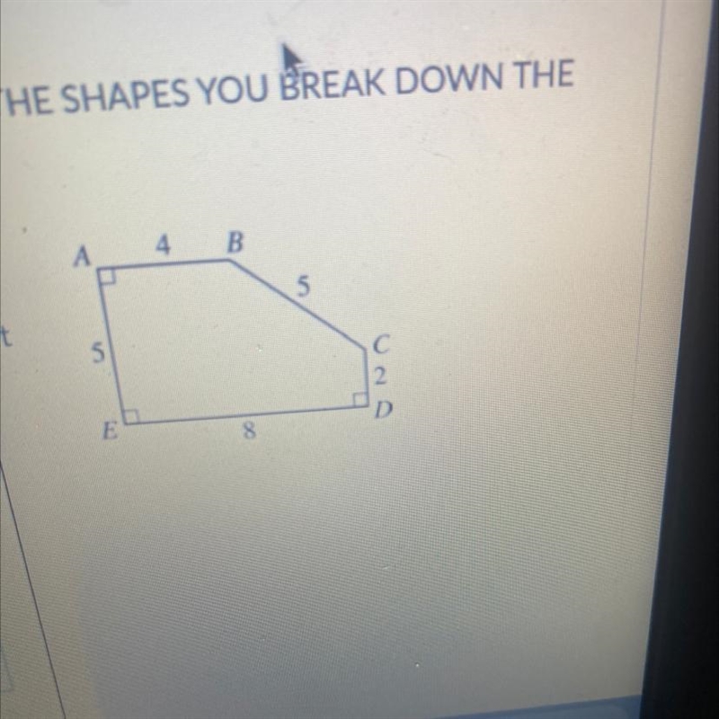 I am trying to find the area of this shape. Can you plz explain in detail.-example-1