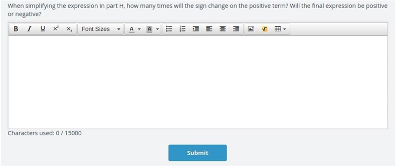 When simplifying the expression in part H, how many times will the sign change on-example-1