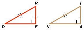 If ΔRED ≅ ΔTAN, then which of the following statements is not true? RE ≅ TA ∠E ≅ ∠A-example-1