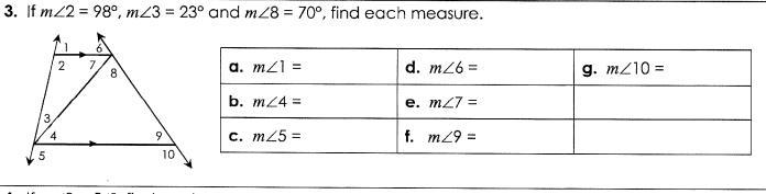 If m<2=98, m<3=23 and m<8=70, find each measure-example-1