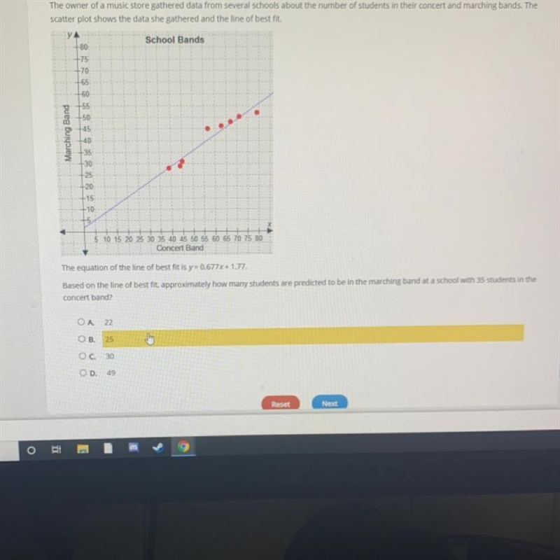 The owner of a music store gathered data from several schools about the number of-example-1