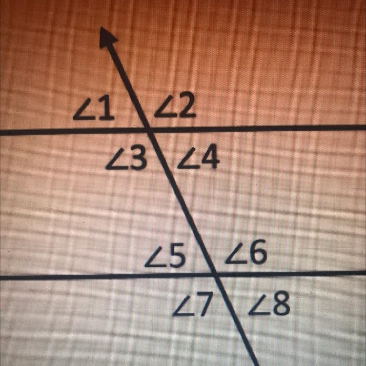 Which of the following is NOT a true statement? 1. Angle 1 and angle 5 are corresponding-example-1