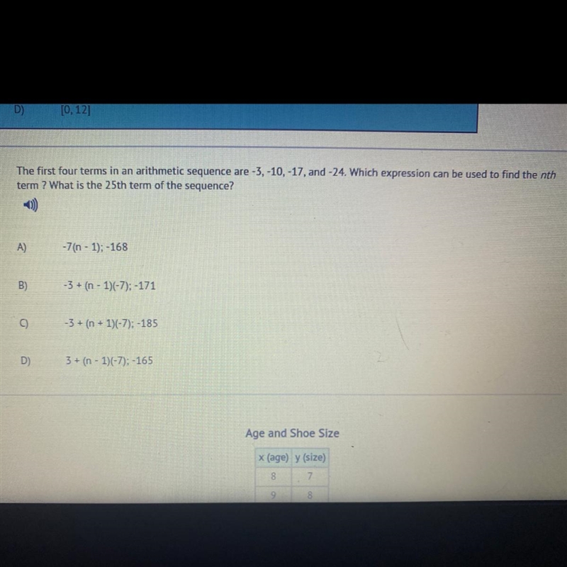 The first four terms in an arithmetic sequence are -3,-10,-17 and -24.which expression-example-1