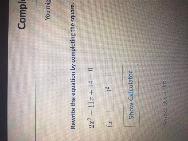 Rewrite the equation by completing the square.-example-1