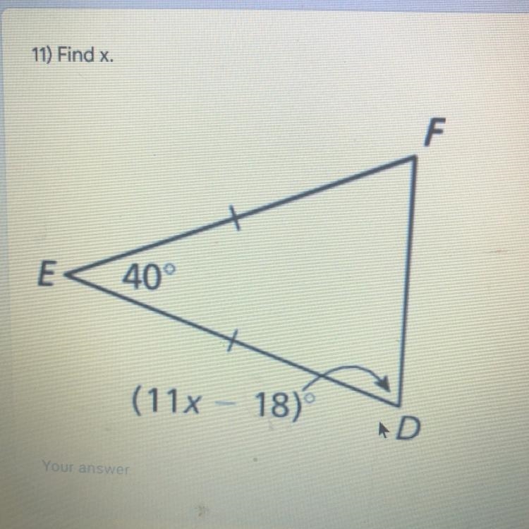 11) Find x. thx so much to whoever does this-example-1