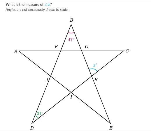 What is the measure of ∠x-example-1