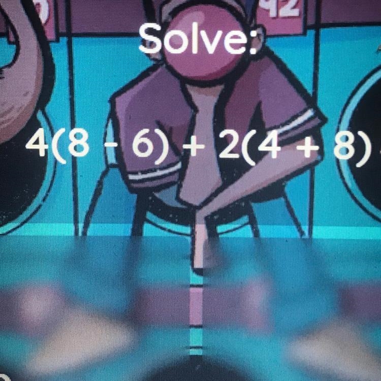 4(8-6)+2(4+8) Solve?-example-1