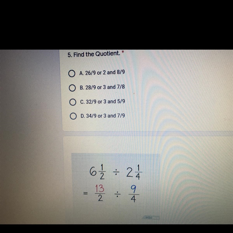 Find the quotient. Problem is below-example-1