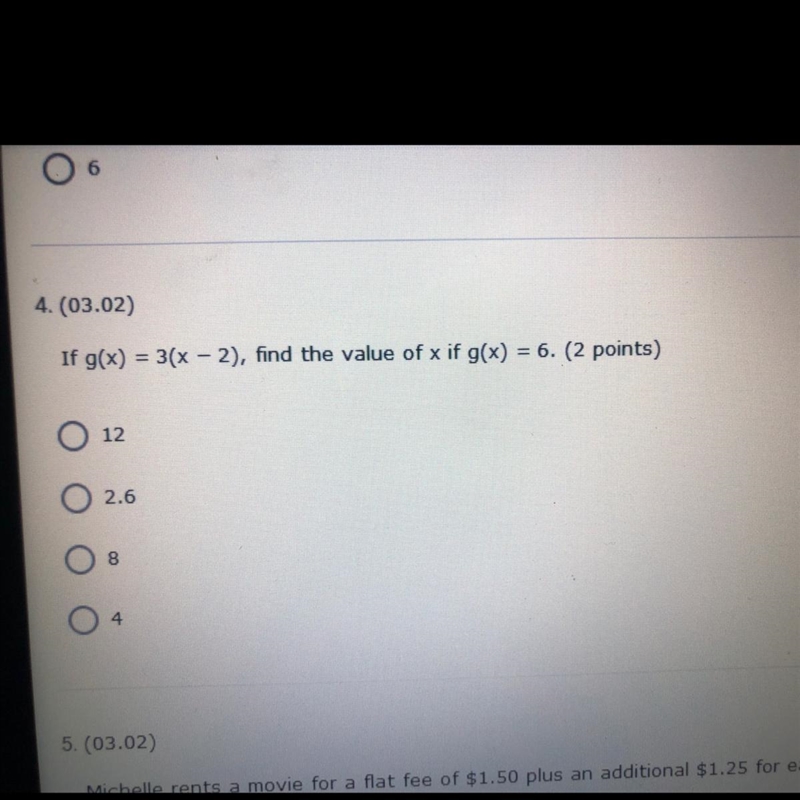 Number 4. I need help finding the value please help-example-1