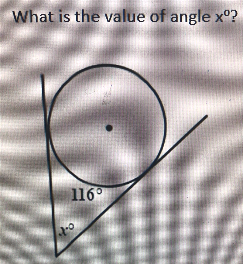 What is the value of angle x°?-example-1