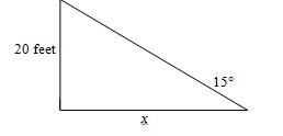 Use the diagram to find the value of x to the nearest tenth of a foot. a. 74.6 ft-example-1