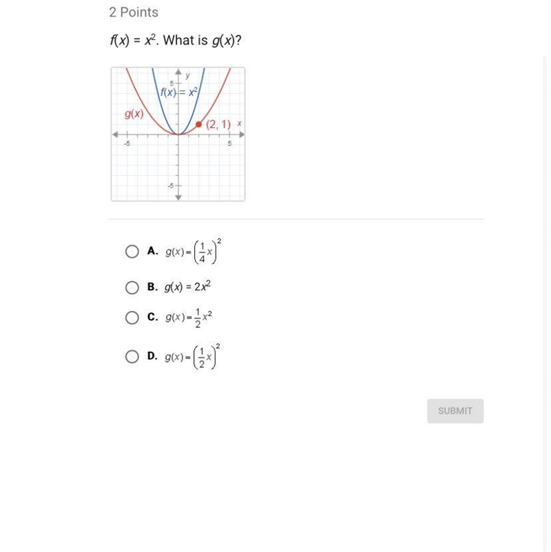 F(x)=x^2 what is g(x)-example-1