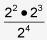 What is the simplified expression for 2 power 2 multiplied by 2 power 3 over 2 power-example-1