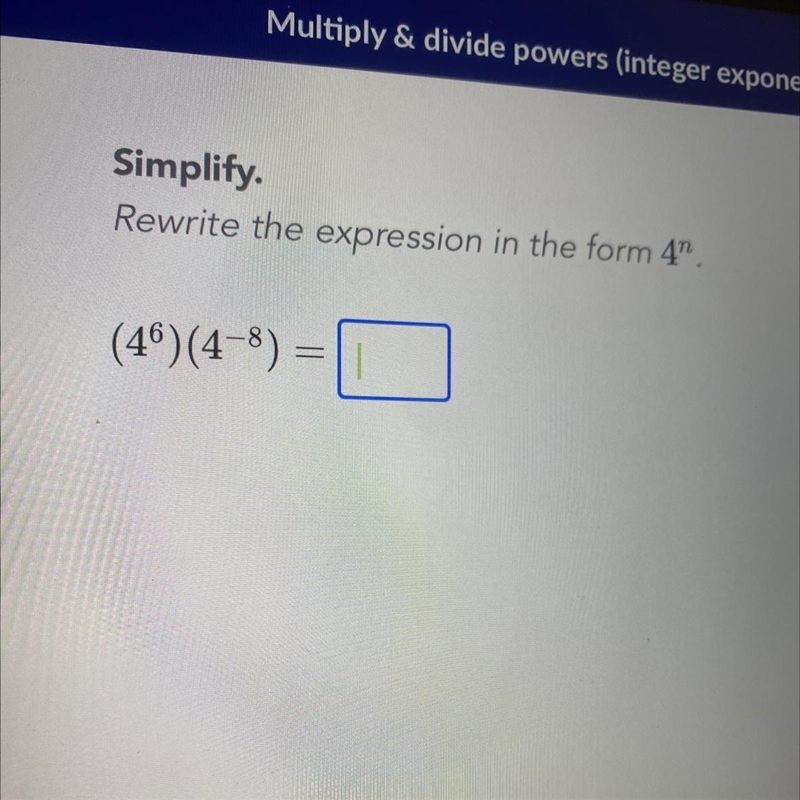 What is the expression in from 4^n-example-1