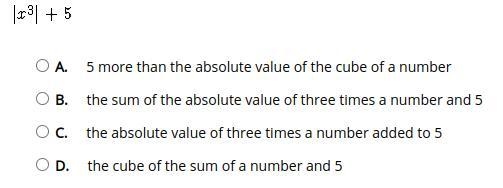 Which statement correctly describes this expression?-example-1