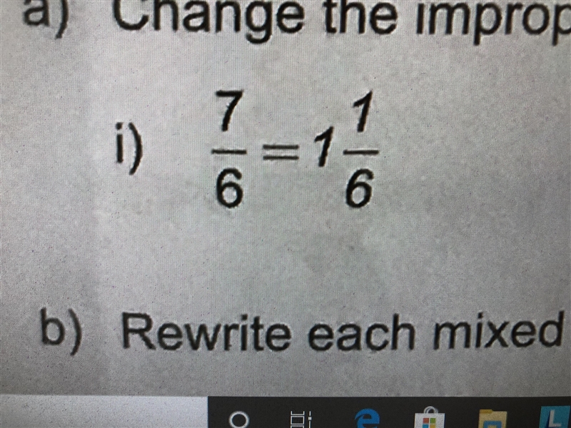 Change improper fraction to mixed numbers Complete A-example-1