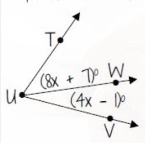 Given m < TUV = 78, find m < WUV-example-1