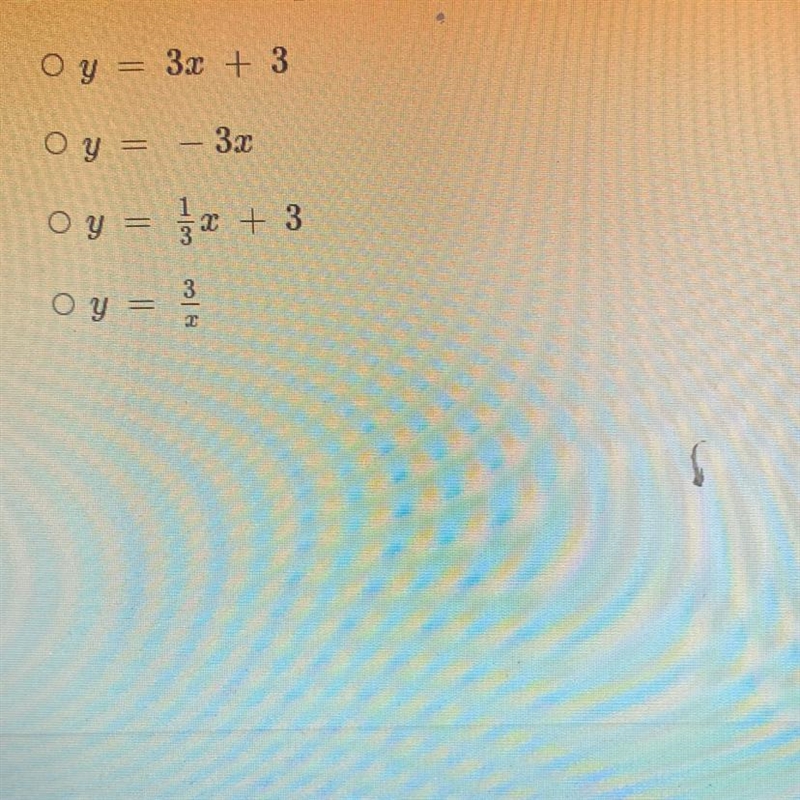 WHICH OF THE FOLLOWING REPRESENTS A NON LINEAR EQUATION-example-1