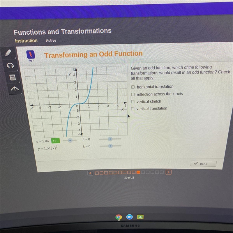 Give an odd function which of following transformations would result in an odd function-example-1